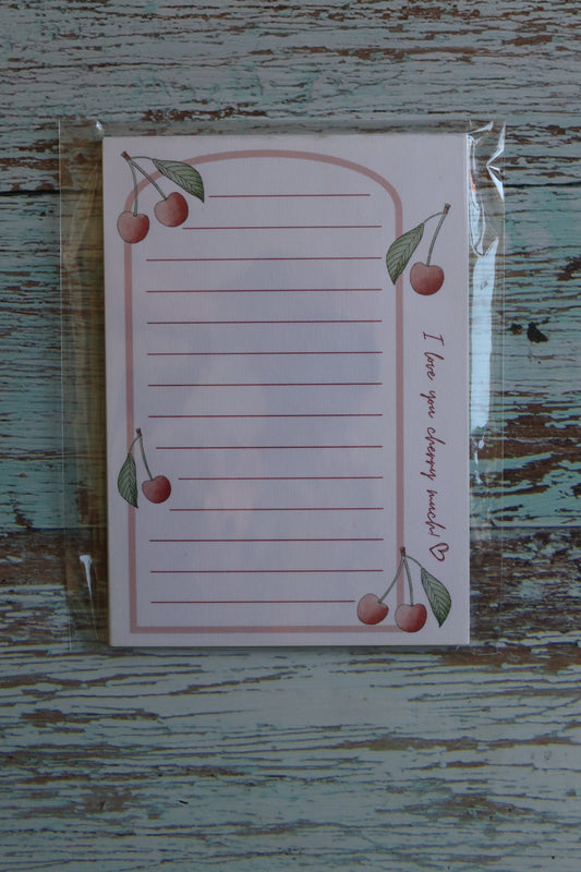 Notizblock Cherry Love