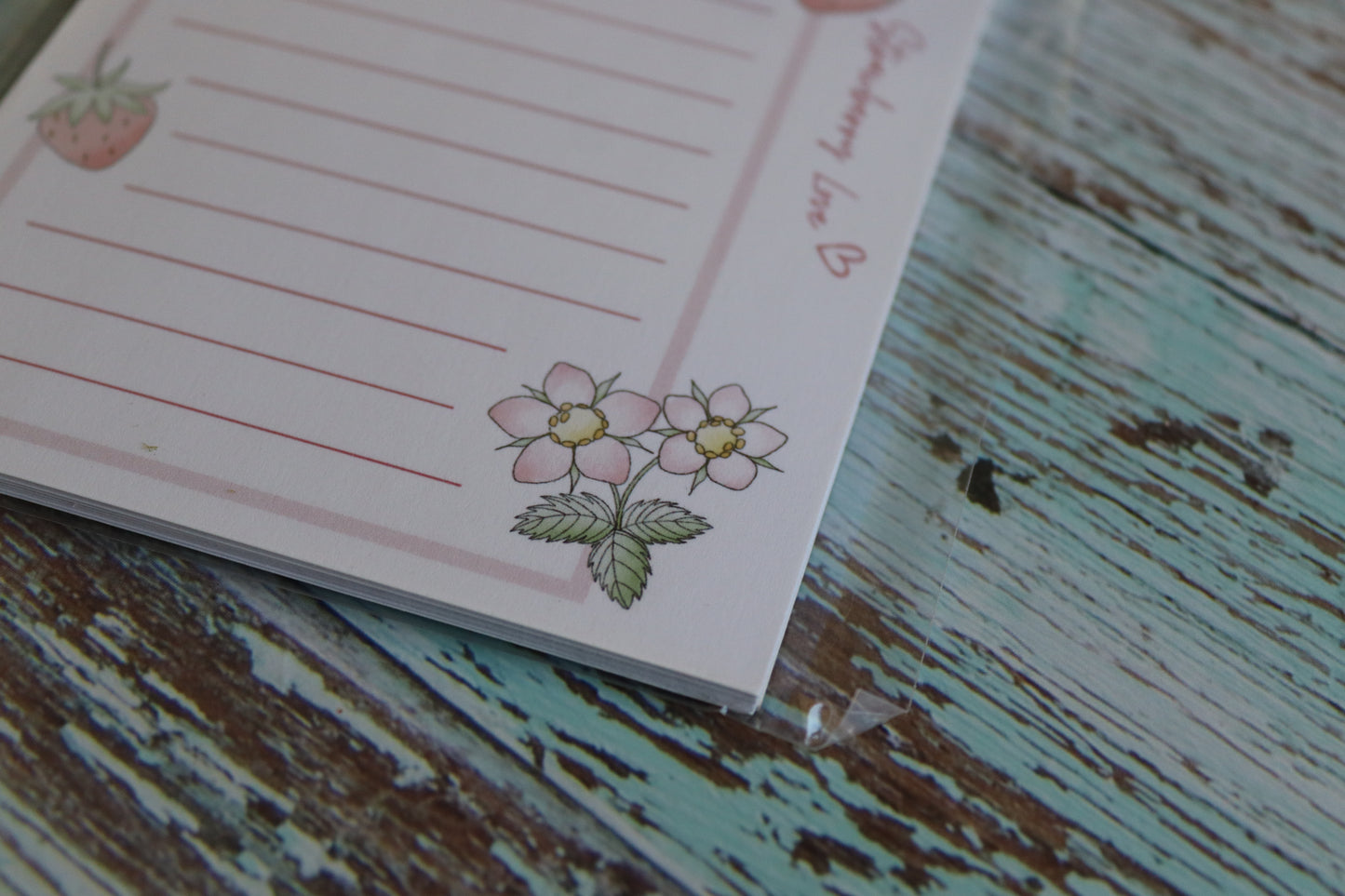 Notizblock Strawberry Notes