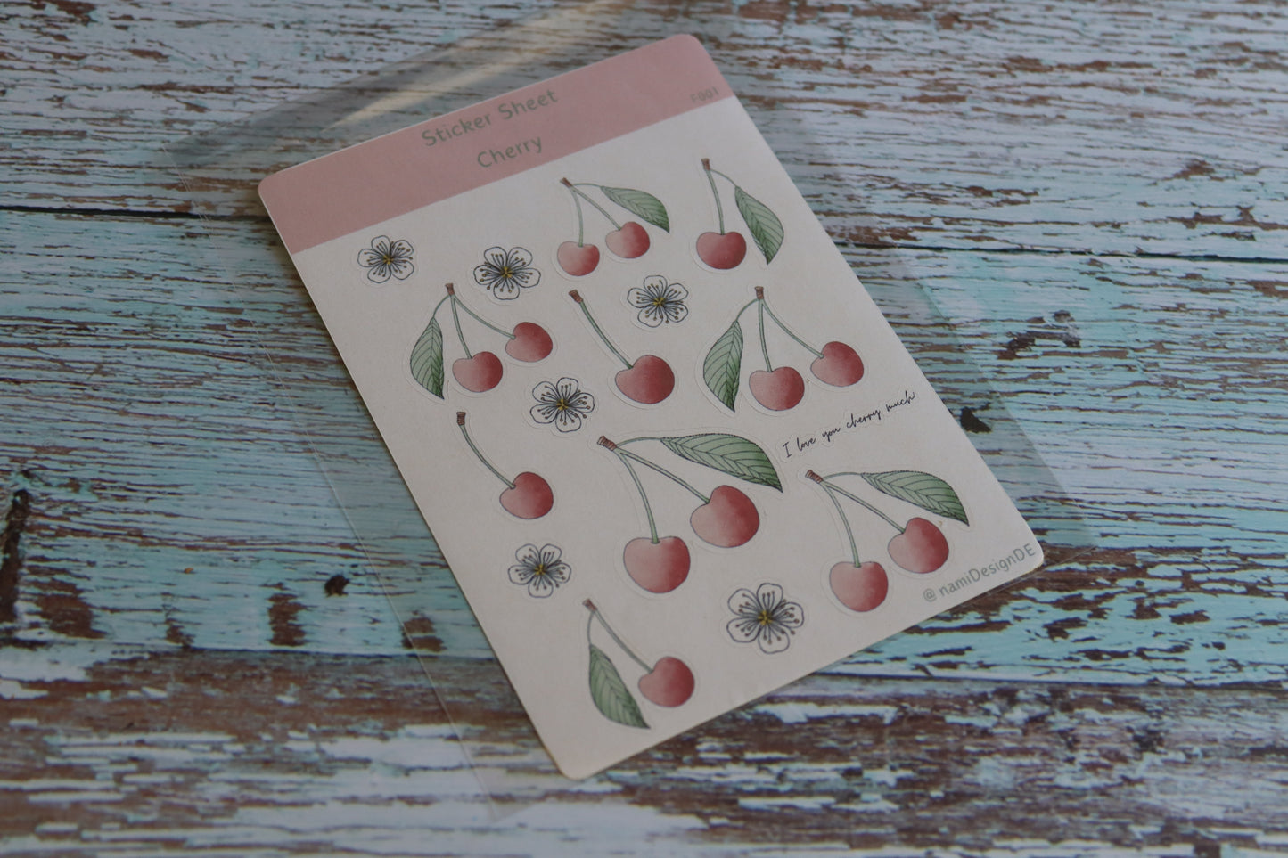 Stickerbogen Cherry