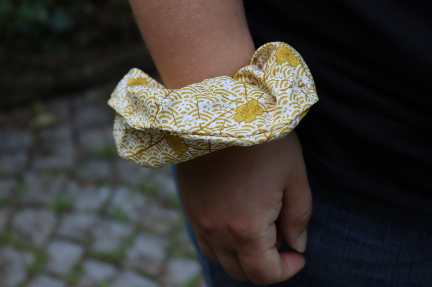 Scrunchie Sakura gelb
