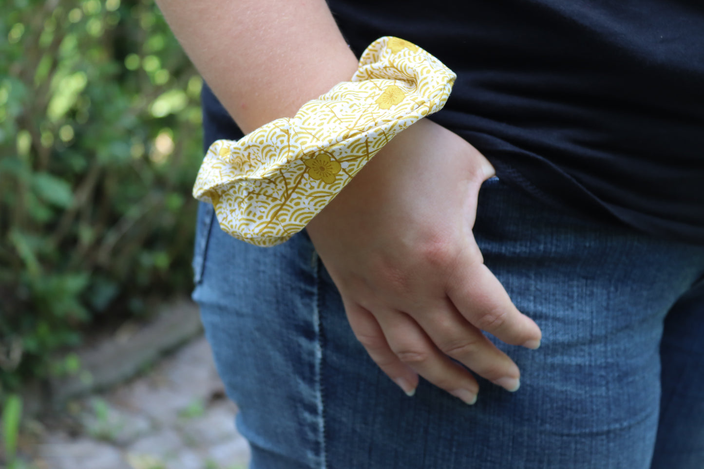 Scrunchie Sakura gelb