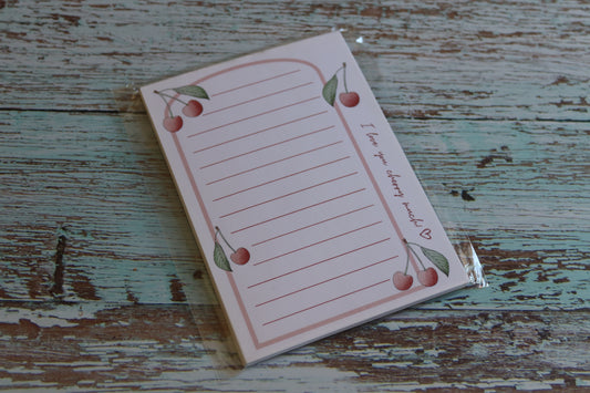 Notizblock Cherry Love