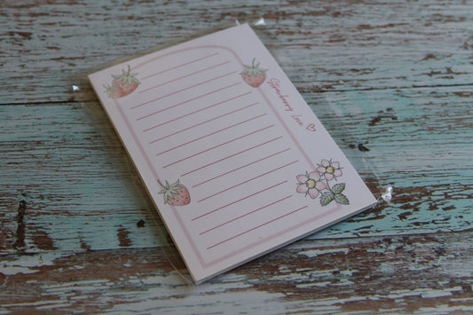 Notizblock Strawberry Notes