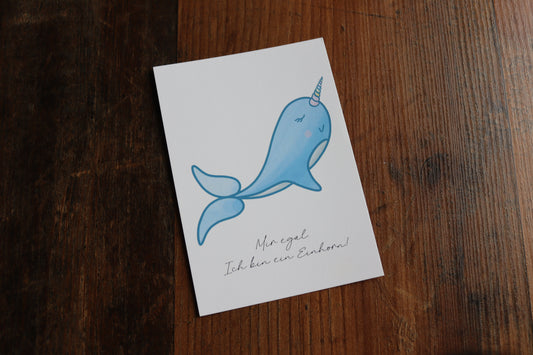 Postkarte Meereseinhorn