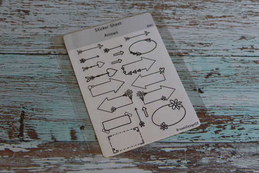 Stickerbogen Arrows
