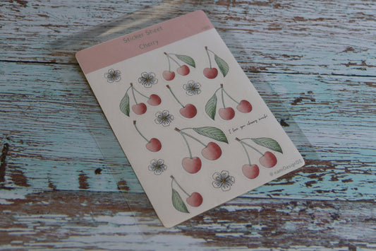 Stickerbogen Cherry