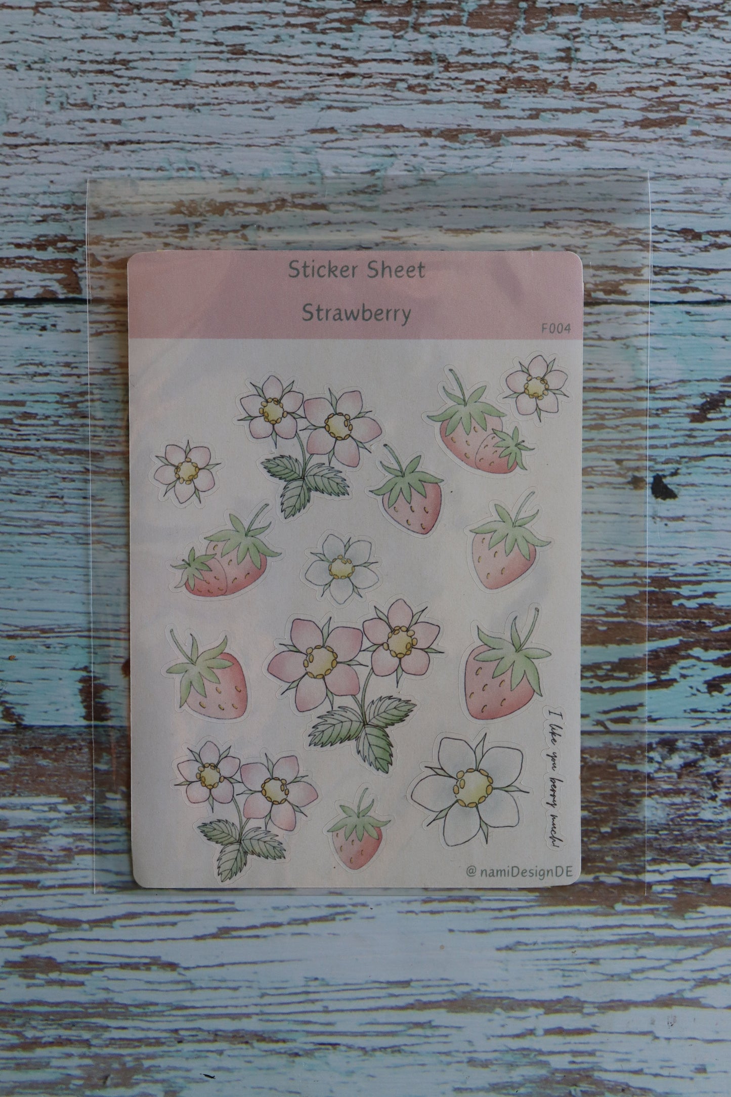 Stickerbogen Strawberries