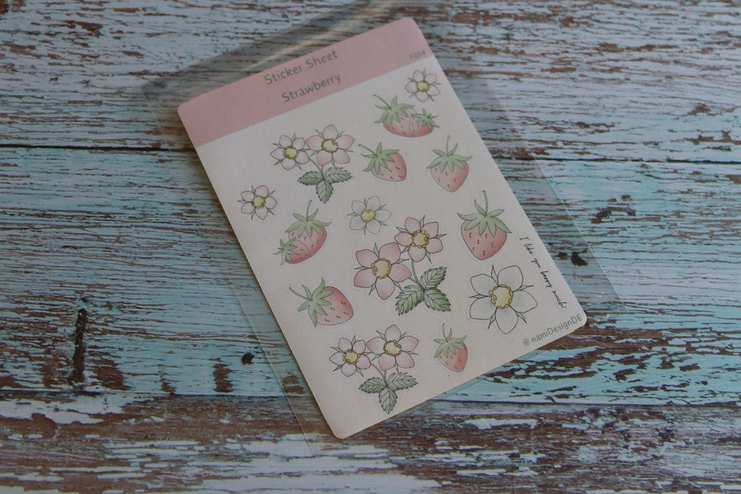Stickerbogen Strawberries